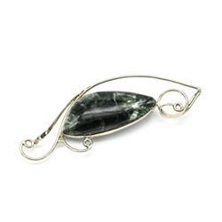 Брошь серафинит 78*30мм