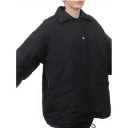 H24-213 BLACK Куртка демисезонная женская (100 гр. синтепон)
