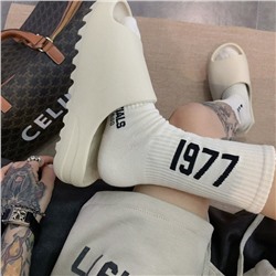 Trend cotton knee socks for men and women, mid-length, European style