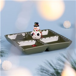 МЕНАЖНИЦА 4 СЕКЦИИ КОЛЛЕКЦИЯ "CHRISTMAS GIFT" 19*19*9,5 СМ