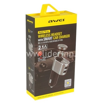 Bluetooth-гарнитура AWEI беcпроводная (A871BL) графит