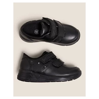 Kids' Leather Light Up Riptape School Shoes (8 Small - 1 Large)