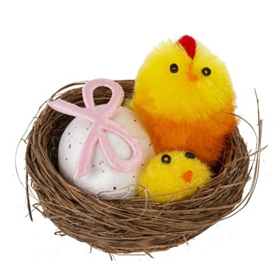 GAEM Набор из 2-х изделий декоративных "Гнездо пасхальное" (5,5*4), L11 W6 H6 см