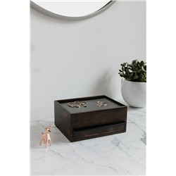 Шкатулка Stowit, черная/орех