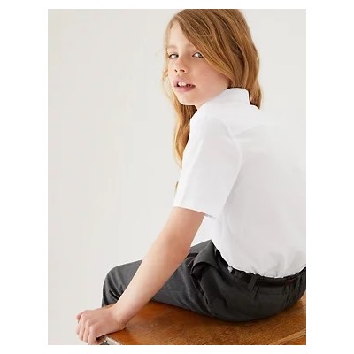3pk Girls' Slim Fit Easy Iron School Shirts (2-16 Yrs)
