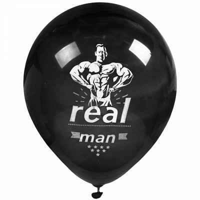 Воздушные шары  25 шт, 10"/25см "Real MAN", (микс)