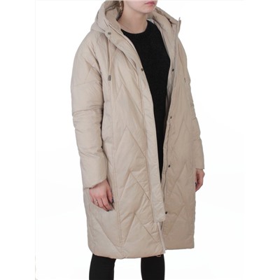 3080 BEIGE Пуховик женский (утиный пух)