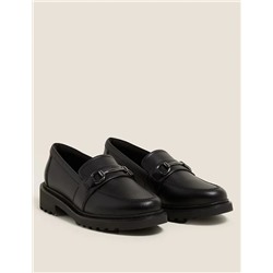 Kids' Leather Slip-on School Shoes (13 Small - 7 Large)