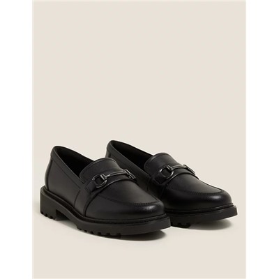 Kids' Leather Slip-on School Shoes (13 Small - 7 Large)