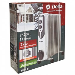 Обогреватель масляный D08-11 "DELTA", 2500 Вт, 11 секций