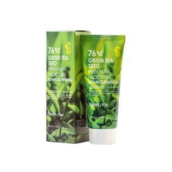 Пенка очищающая с семенами зеленого чая Green Tea Seed Premium Moisture Foam Cleansing, FARMSTAY   100 мл