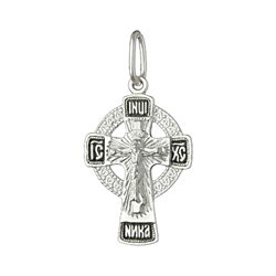 Крест из серебра литье частичное чернение
