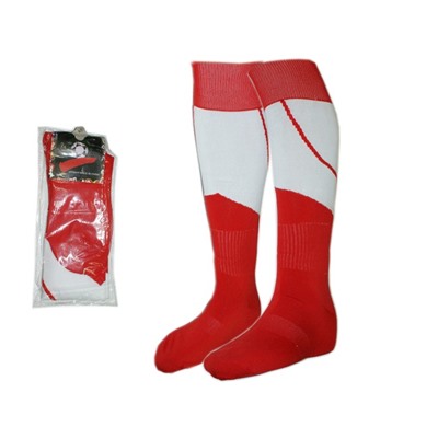 Гетры футбольные. Цвет: красн-белый. Размер: 40-44: K-S