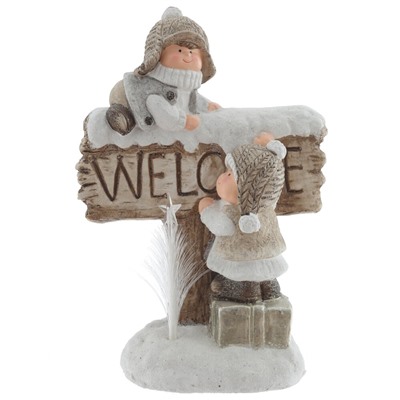 Фигурка декоративная с подсветкой "Дети", L29 W17 H42 см