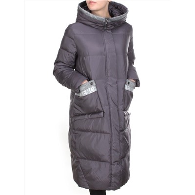 2115 DARK GRAY Пальто зимнее женское MELISACITI (200 гр. холлофайбера)