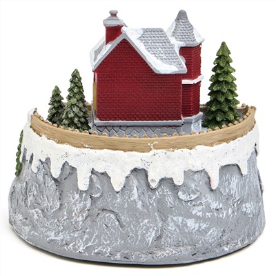МУЗЫКАЛЬНАЯ СТАТУЭТКА "ЗАГОРОДНЫЙ ДОМИК" С LED-ПОДСВЕТКОЙ 19,5Х19,5Х17,5 СМ