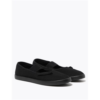 Kids' Slip-On Mary Jane Plimsolls (7 Small - 4 Large)