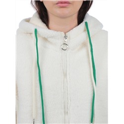 1006 MILK WHITE Куртка плюшевая демисезонная (65% хлопок, 35% полиэстер) оверсайз 44-54