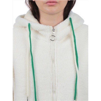1006 MILK WHITE Куртка плюшевая демисезонная (65% хлопок, 35% полиэстер) оверсайз 44-54