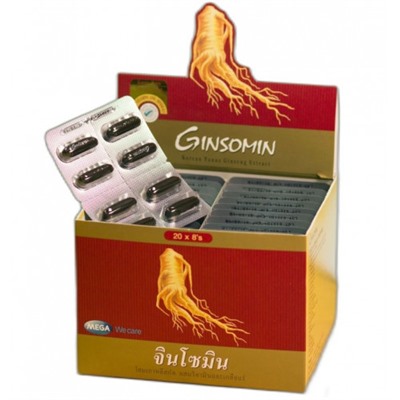 Иммуностимулирующие капсулы из корейского женьшеня Гинсомин (Ginsomin) 8, 30 или 160 шт