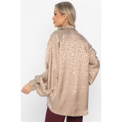 Рубашка атласная Все мысли о тебе (капучино) Б14503-7М