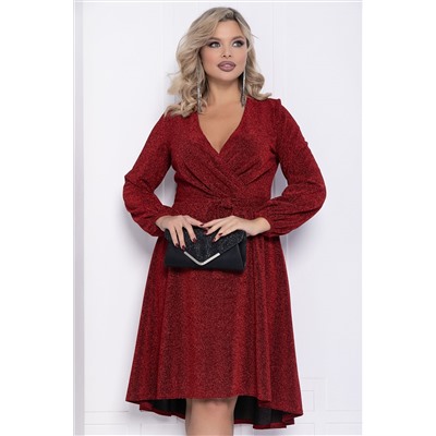 Платье праздничное Загадай желание (красное) П14468-49М