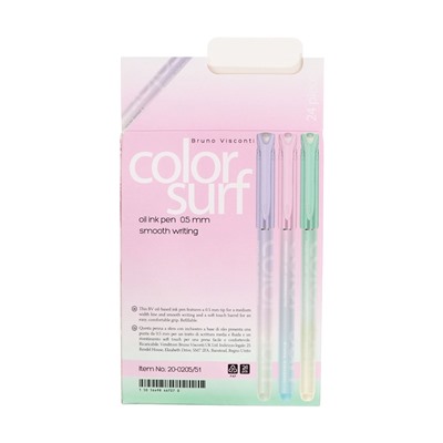 Ручка шариковая BrunoVisconti ColorSurf.Zefir, 0.5мм, стерж/син МИКС