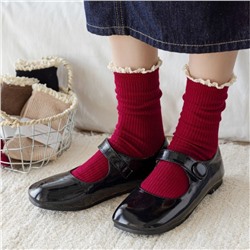 Retro colored cute lace socks, mid-length, lace dress