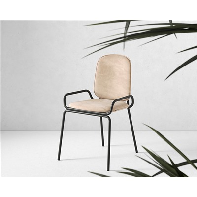 Стул Ror, 2 Frame, велюр, черный/бежевый