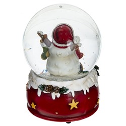 GAEM Фигурка декоративная в стекл. шаре "Снеговик" с музыкой, D 10 см, L10 W10 H14,5 см