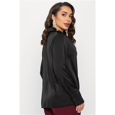 Блуза Шелковая сказка (черная) Б14379-33М