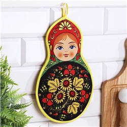 Прихватка «Матрёшка», хохлома, сувенирная, 29×20 см