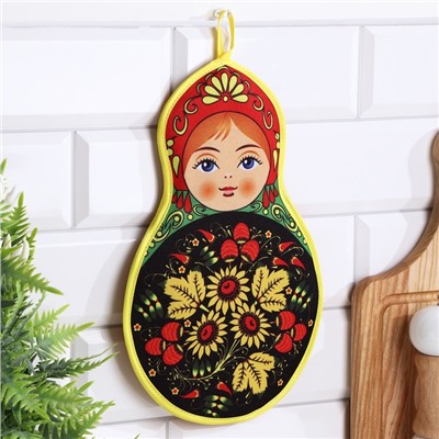 Прихватка «Матрёшка», хохлома, сувенирная, 29×20 см