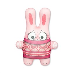 Антистрессовая игрушка Заяц в жилетке (арт.22аси19ив)