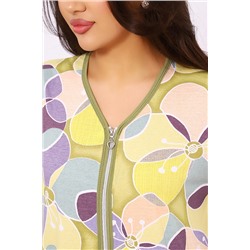 Женский халат Цветы 520 / Фисташковый