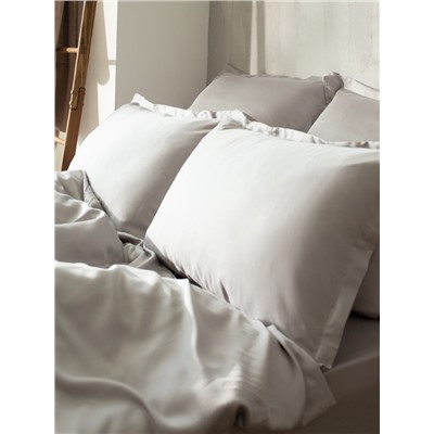 Простыня 1.5 спальная SL Home Tencel, 160×235 см, светло-серая, тенсель