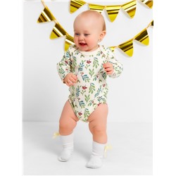 Боди детское с длинным рукавом «Крошка Я» Christmas, рост 74-80 см, молочное