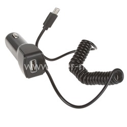 АЗУ ELTRONIC Premium Micro USB с USB выходом (2100mAh) коробка (витой/черный) ЛИТОЕ