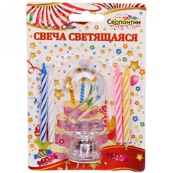 Свеча для торта с подсветкой Цифра "2"