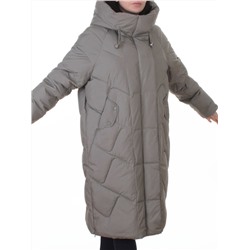 A621 GRAY/GREEN Пальто зимнее женское (200 гр. холлофайбер)