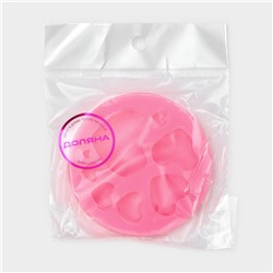 Молд для заливки Доляна «Сердца», 8 ячеек, силикон, d=7.5 см, МИКС