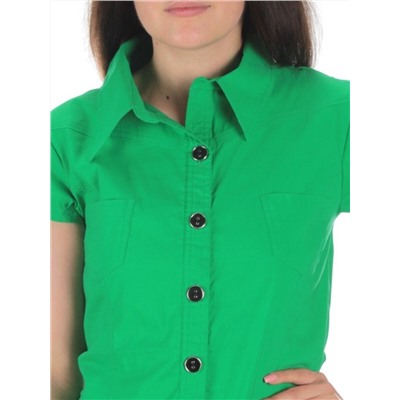 9405 GREEN Платье женское (85% хлопок, 10% вискоза, 5% лайкра)