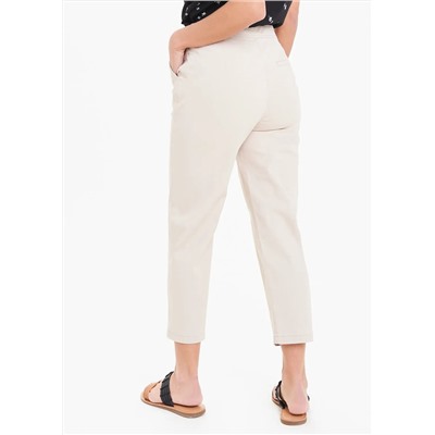 Button Tab Cropped Trousers