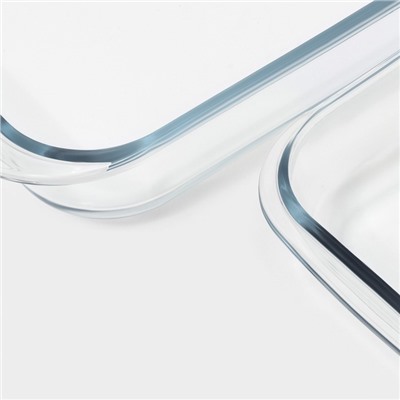 Набор форм для запекания и выпечки Доляна «Фуэго», 2.1/3 л, 2 шт., жаропрочное стекло, прозрачный