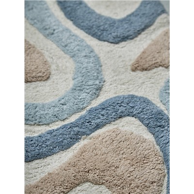 Коврик для ванной Flow серо-синего цвета из коллекции Ethnic