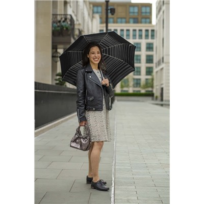 L354-4418 SilverStripes (Серебряные полосы) Зонт женский механика Fulton