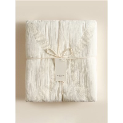 Плед SL Home Cotton 210*240 см, муслин/жаккард, 100% хлопок