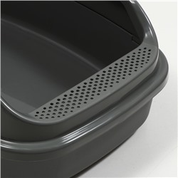 Туалет Айша XL с бортом 64×44×21 см серый FIX