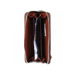 Портмоне женское Croco-ПР-956 натуральная кожа 3 отд,  11 карм,  коричневый шора (1001)  213532