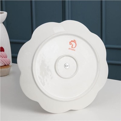 Этажерка - фруктовница Доляна «Сьюзен», 3 яруса, d=15/20/26 см, фарфор, белая